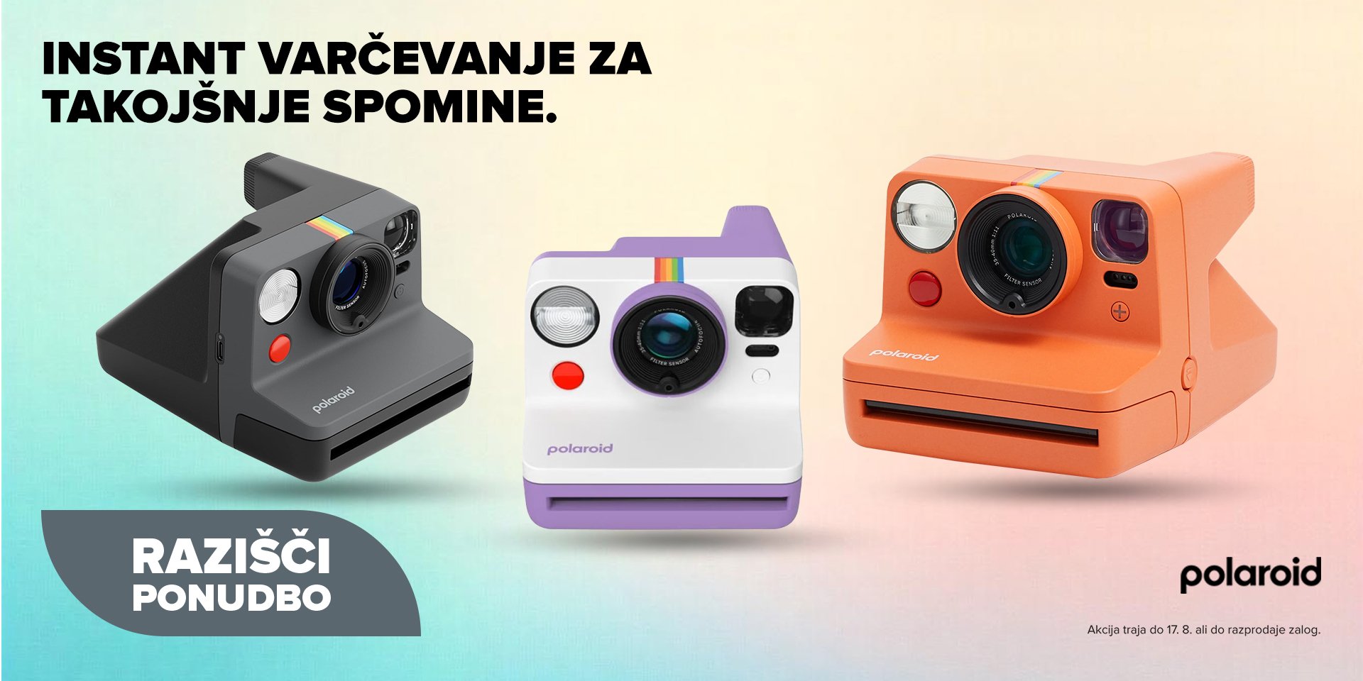 Akcija Polaroid instant fotoaparati